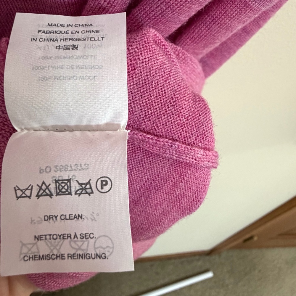 J. Crew Merino Wool Vibrant Pink Knit Top - Picture 4 of 5